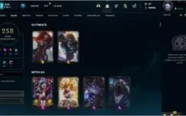 PLATINA 4, 258 SKINS E 148 CHAMPS