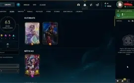 CONTA D1 ~ 63% WR ~ 2 SKINS LENDARIAS - 63 SKINS ~ 120 CHAMP