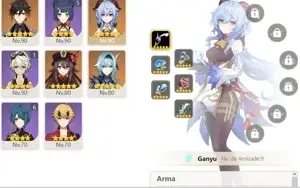 CONTA GENSHIN AR55 HUTAO e HOMA, SHOGUN e LUZ DO CORTADOR E+