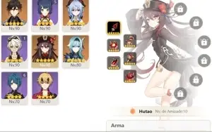 CONTA GENSHIN AR55 HUTAO e HOMA, SHOGUN e LUZ DO CORTADOR E+