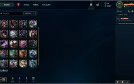 Conta League of Legends com mais de 85kRP em skins e icones.