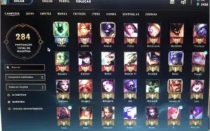 conta lol 59 skins, pra fazer md10, last season gold V