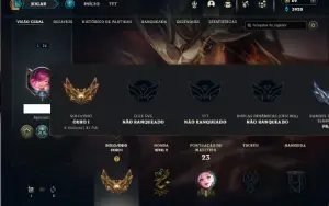 Ouro 1 com 25 Champs e 10 Skins + 2 Fragmentos