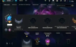 Conta prata 1 com TODOS os champs e 418 Skins + 12 Miticas