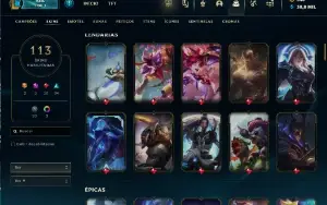 Conta League of Legends varias skins