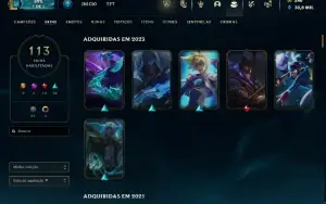 Conta League of Legends varias skins