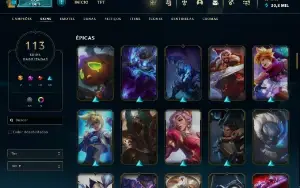 Conta League of Legends varias skins