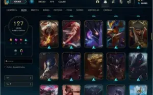CONTA LOL D3, 127 SKINS, TODOS OS CHAMPS, 43K ES AZUL