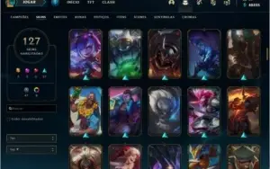 CONTA LOL D3, 127 SKINS, TODOS OS CHAMPS, 43K ES AZUL