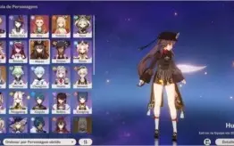 AR48, HuTao, Yoimya, Túmulo, Lança de jade e Elegia