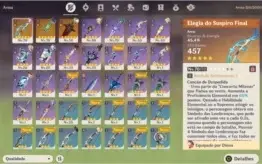 AR48, HuTao, Yoimya, Túmulo, Lança de jade e Elegia