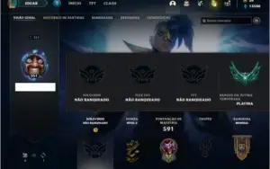 Conta Unranked com 151 Champs e 416 Skins + 1 Rara