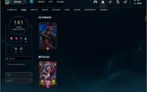 Conta prata 1 com 146 champs e 141 skins + 415k de Yasuo