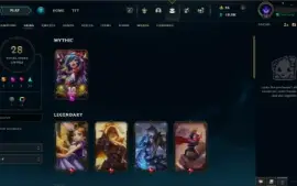Smurf Lol Full Acesso Handlvl-Unranked-61 Champs 28 Skins 