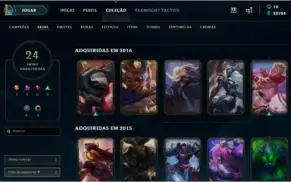 Conta LOL D3, 75 champ, 24 skins, 86 icones