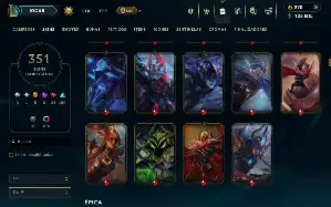Conta No Lol Diamante 350 Skins,Todos Os Campeões,200 Croma+