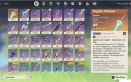 Conta Genshin Impact 6 (SEIS) ótimos 5 estrelas (AR 50)