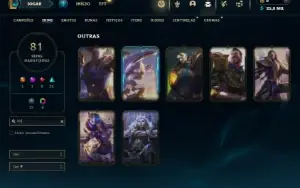 Prata 3 com 140 Champs e 81 Skins ( ADC / SUP / JG / TOP )