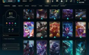 Prata 3 com 140 Champs e 81 Skins ( ADC / SUP / JG / TOP )