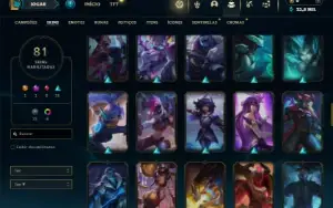 Prata 3 com 140 Champs e 81 Skins ( ADC / SUP / JG / TOP )
