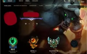 CONTA PLATINA 3 TODOS CHAMPS 284 SKINS