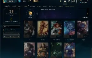 Diamante 4 com 30 champs e 3 Skins