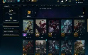 Diamante 4 com 30 champs e 3 Skins