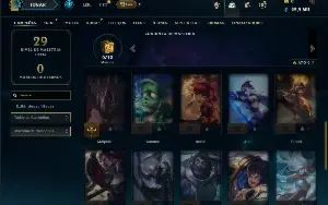 Diamante 4 com 30 champs e 3 Skins