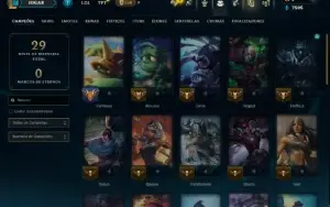 Platina 4 com 40 Champs e 12 Skins