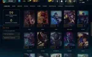 Platina 4 com 40 Champs e 12 Skins