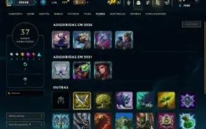 Platina 4 com 40 Champs e 12 Skins