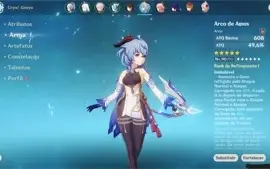 [AR58] - 13x Personagens 5* | 4x Armas 5*  | Ganyu+Amos