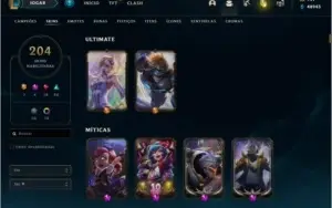 Conta de lol (204 skins) e valorant (com skins)