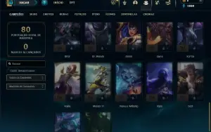 Diamante 2 com 45 Champs e 29 Skins + 1 Prestigio da Syndra