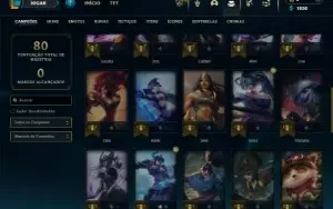 Diamante 2 com 45 Champs e 29 Skins + 1 Prestigio da Syndra