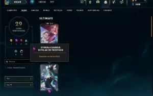 Diamante 2 com 45 Champs e 29 Skins + 1 Prestigio da Syndra