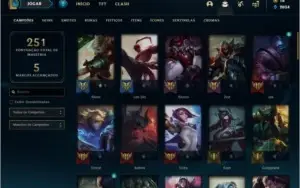 Conta Unranked com 46 skins e 62 champs