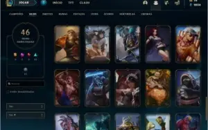 Conta Unranked com 46 skins e 62 champs