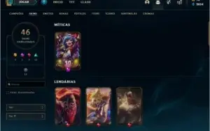 Conta Unranked com 46 skins e 62 champs