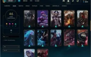 Conta Unranked com 46 skins e 62 champs