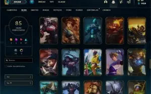 Conta ferro 2 com 140 Champs e 85 Skins
