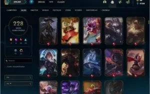 Conta DIAMANTE 1, com MMR POSITIVO E  228 skins.
