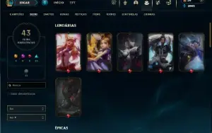 Ferro 1 com 35 Champs e 43 Skins