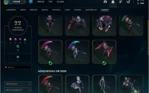 CONTA DE LOL 352 SKINS 5 SKINS PRESTIGIOS