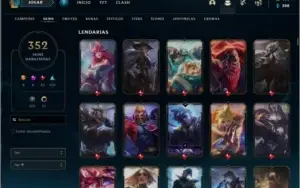 CONTA DE LOL 352 SKINS 5 SKINS PRESTIGIOS