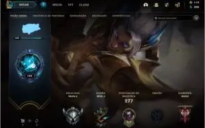 CONTA DE LOL 352 SKINS 5 SKINS PRESTIGIOS