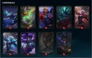 CONTA LOL 92 SKINS 130 CHAMPS 9 LENDÁRIAS