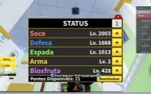 Conta de blox fruits level 1711 com shedow fênix e rengoku