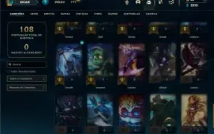 Unranked com 55 Champs e 18 Skins ( ADC / MID )