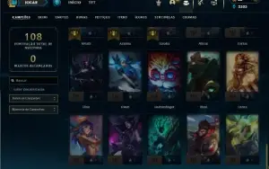 Unranked com 55 Champs e 18 Skins ( ADC / MID )